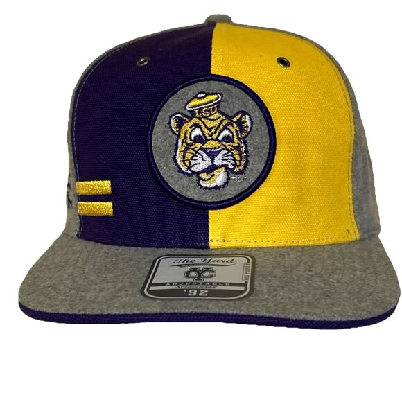 NEW LSU Tigers NCAA Colosseum Snapback Trucker Cap Hat Purple OSFA - Picture 2 of 8